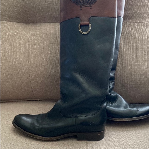 Frye Melissa Logo Tall Boots Size 9 - Picture 6 of 14